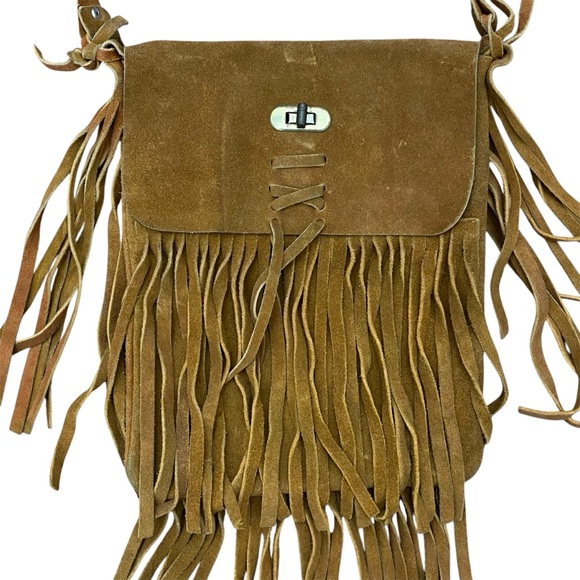 Vintage 1960s/70s House of Oppenheim Leather Suede Fringe Western Style Purse - Picture 3 of 7